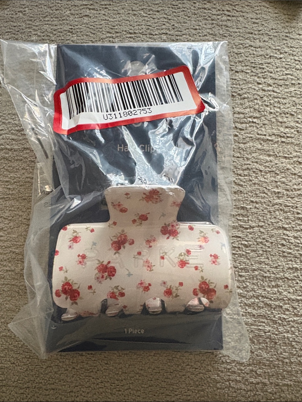Parke for Target Floral Cream Hair Clip